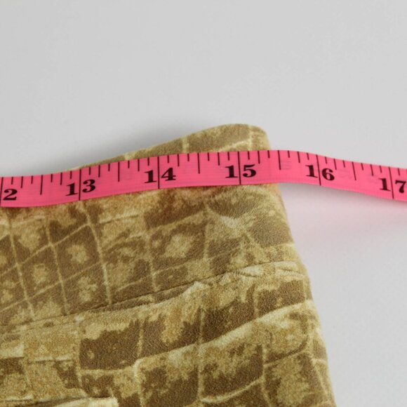 Urban Outfitters Yellow Snakeskin High Rise Shorts Large Zipper Detail - Picture 10 of 12